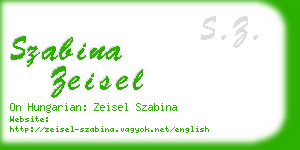 szabina zeisel business card